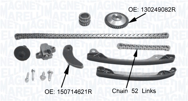 Timing Chain Kit - 341500001360 MAGNETI MARELLI - 130121KC0A, 13021EE50A, 13021EE50D