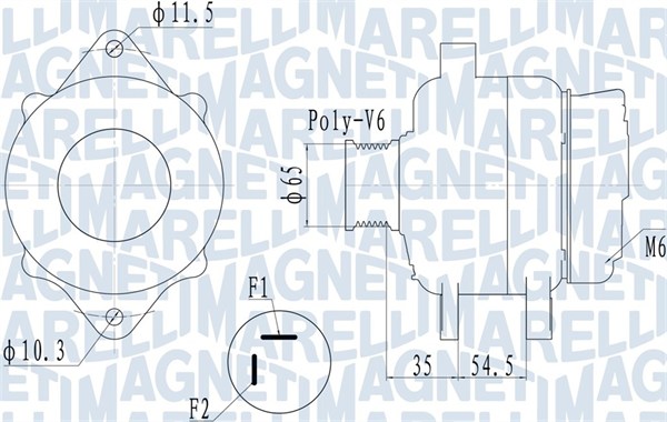 063731706010, Generátor, Generátor, MAGNETI MARELLI, 4686098, 4727220, 111198, 1210003520, 27-3998, 401706, 534012902, 8EL738045001, 9213158, A6097, ALT5204, CAL40213AS, F032CA1706, JA1706, LRA01151, 1210003521