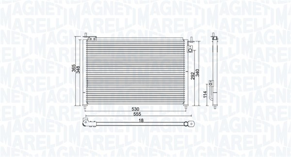 Condenser, air conditioning - 350203937000 MAGNETI MARELLI - 80110-S6F-E01, 0819.3015, 25005209