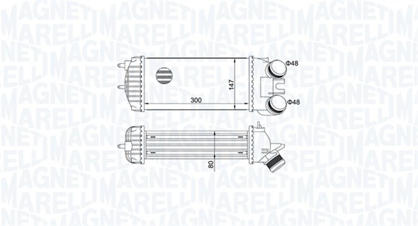 351319205110, Charge Air Cooler, MAGNETI MARELLI, 0384G5, 0703.3023, 09004269, 30278, 706.014, 817706, 8ML376911-401, 96550, CNA4269