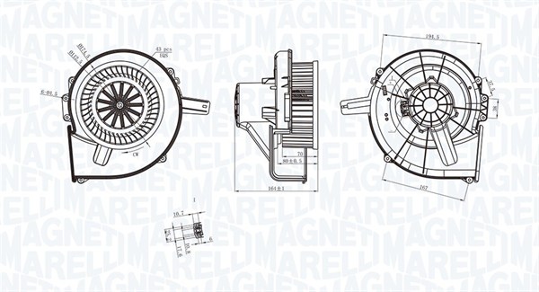 069412211010, Innenraumgebläse, MAGNETI MARELLI, 6Q2819015C, 6Q2819015G, 6Q2819015H, 6Q2819015J, 6Q2820015, 6Q2820015C, 6Q2820015E, 6Q2820015G, 6Q2820015H, 6R2819015, 34240, 49008046, 87435, 8EW009157-121, ST8046