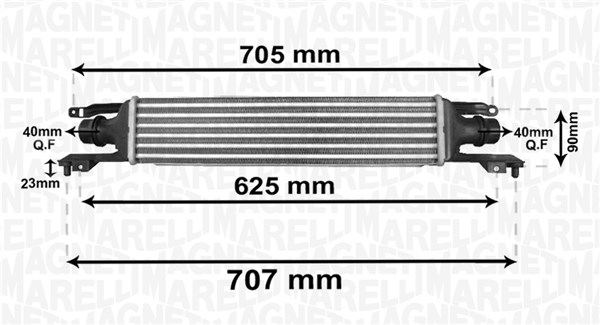 Charge Air Cooler - 351319204120 MAGNETI MARELLI - 55702004, 6302078, 0707.3014