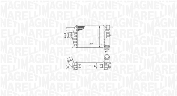 Charge Air Cooler - 351319205160 MAGNETI MARELLI - 144961381R, 0709.3114, 30375