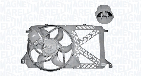 Fan, engine cooling - 069422819010 MAGNETI MARELLI - 1370891, 1406296, 1431172