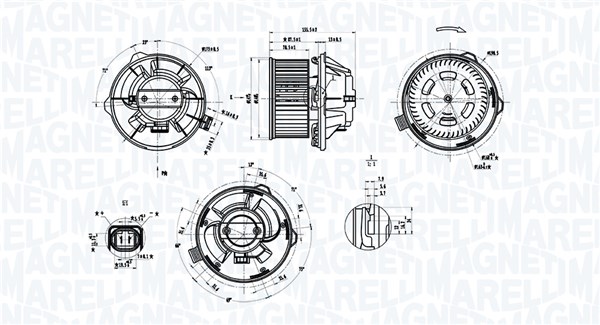 069412389010, Innenraumgebläse, MAGNETI MARELLI, 6441N7, 0599.1090, 09008289, 34075, 698539, 87065, CN8289, DEA07011